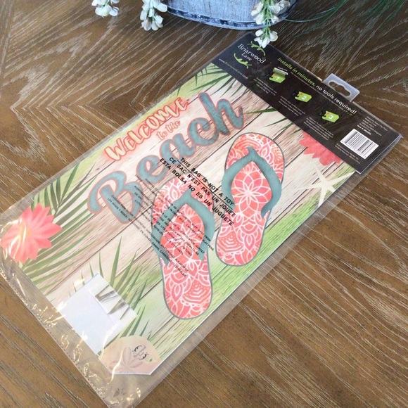 Briarwood Lane Welcome To The Beach Flip Flops Magnetic Mailbox Cover-Standard - Picture 7 of 7